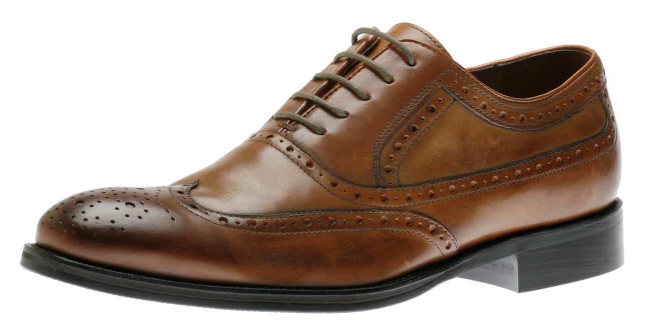 Johnston  M Tyndall Brogue Tan 20-3152 Men's Dress Shoes | Walking On ...